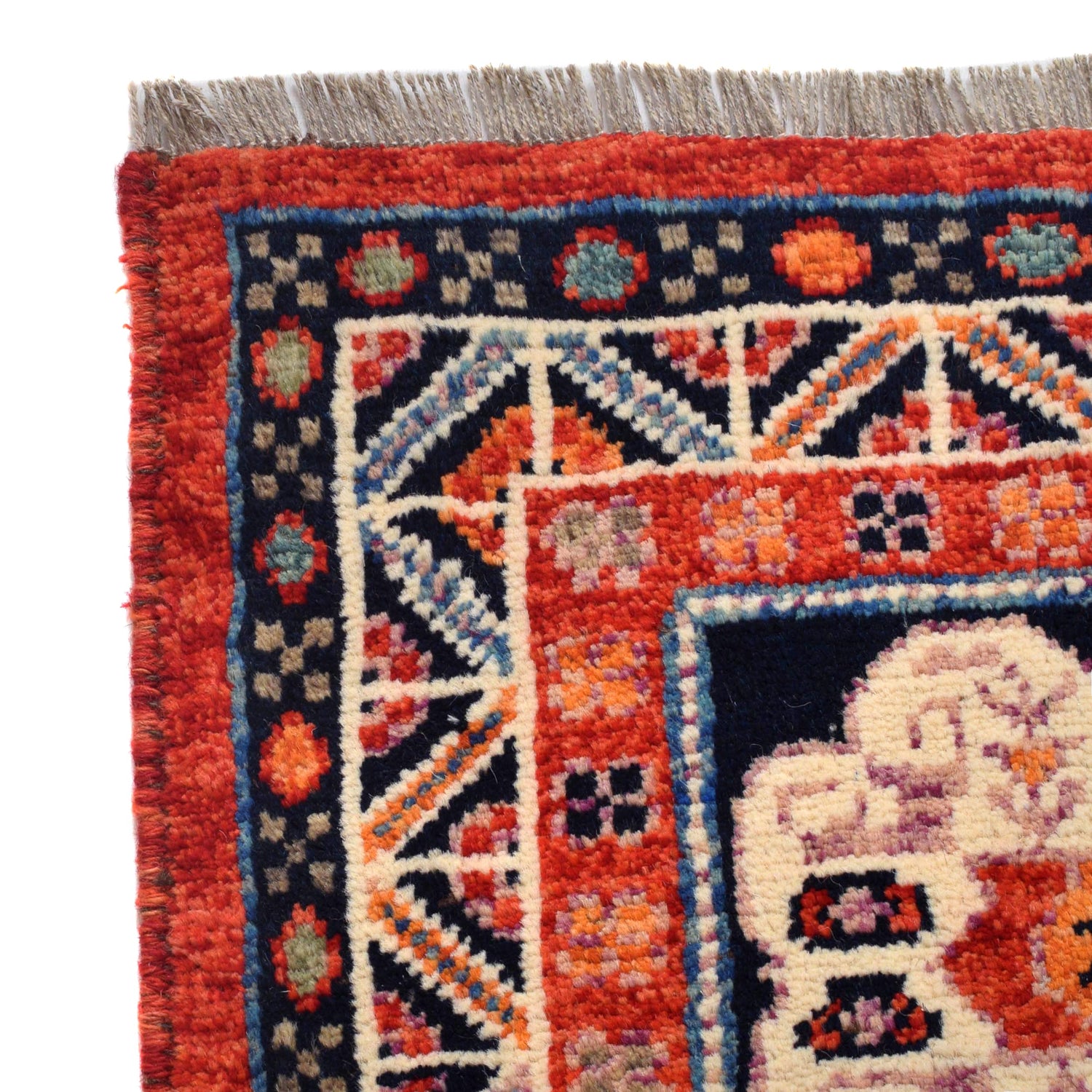 Shirazi Area Rug Handmade Red Medallion 5x8 ft