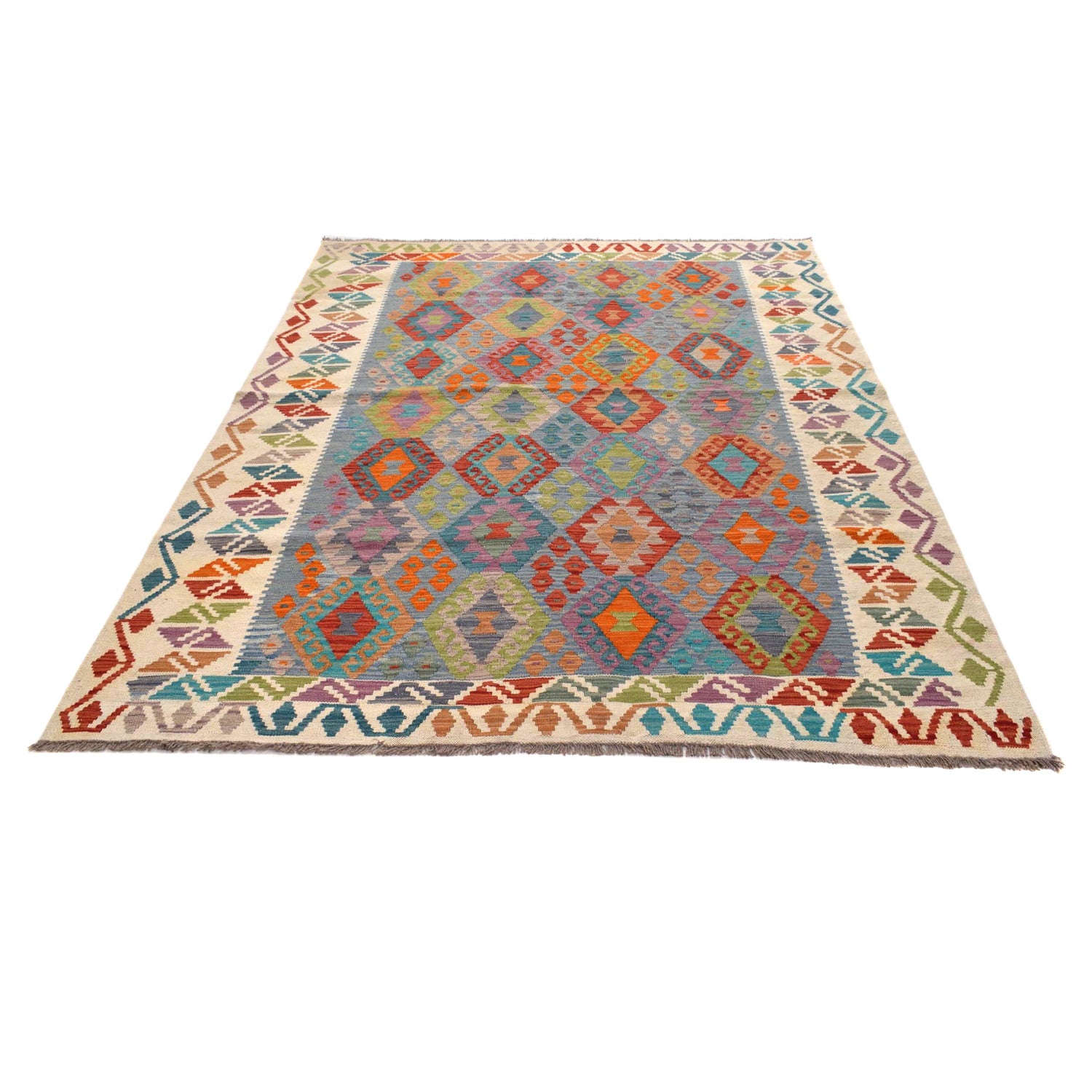 Handmade Multi Kilim Geometric 5x8 ft
