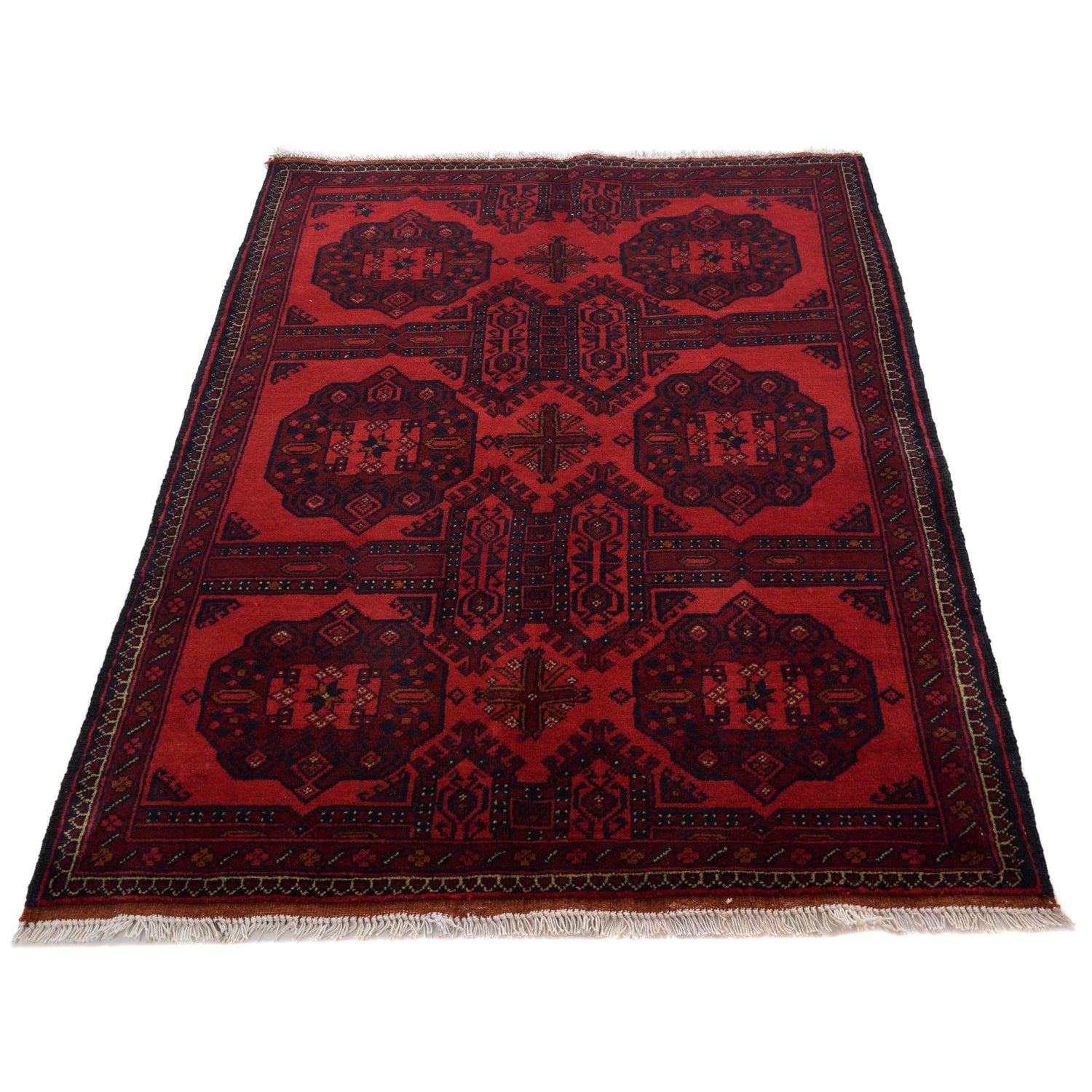 Khal Mohammadi Rug Handmade Red 3x5 ft