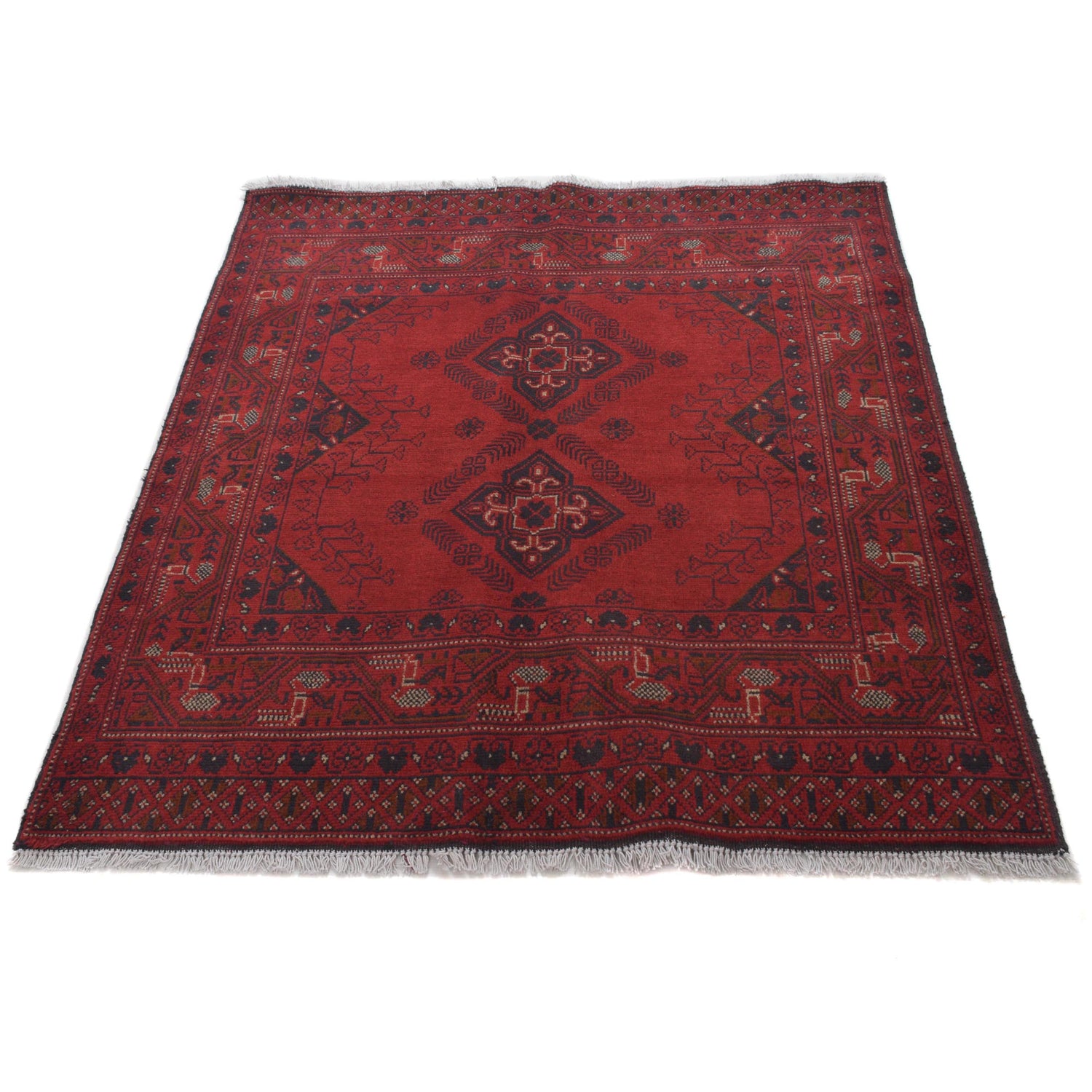 Khal Mohammadi Rug Handmade Red 3x5 ft