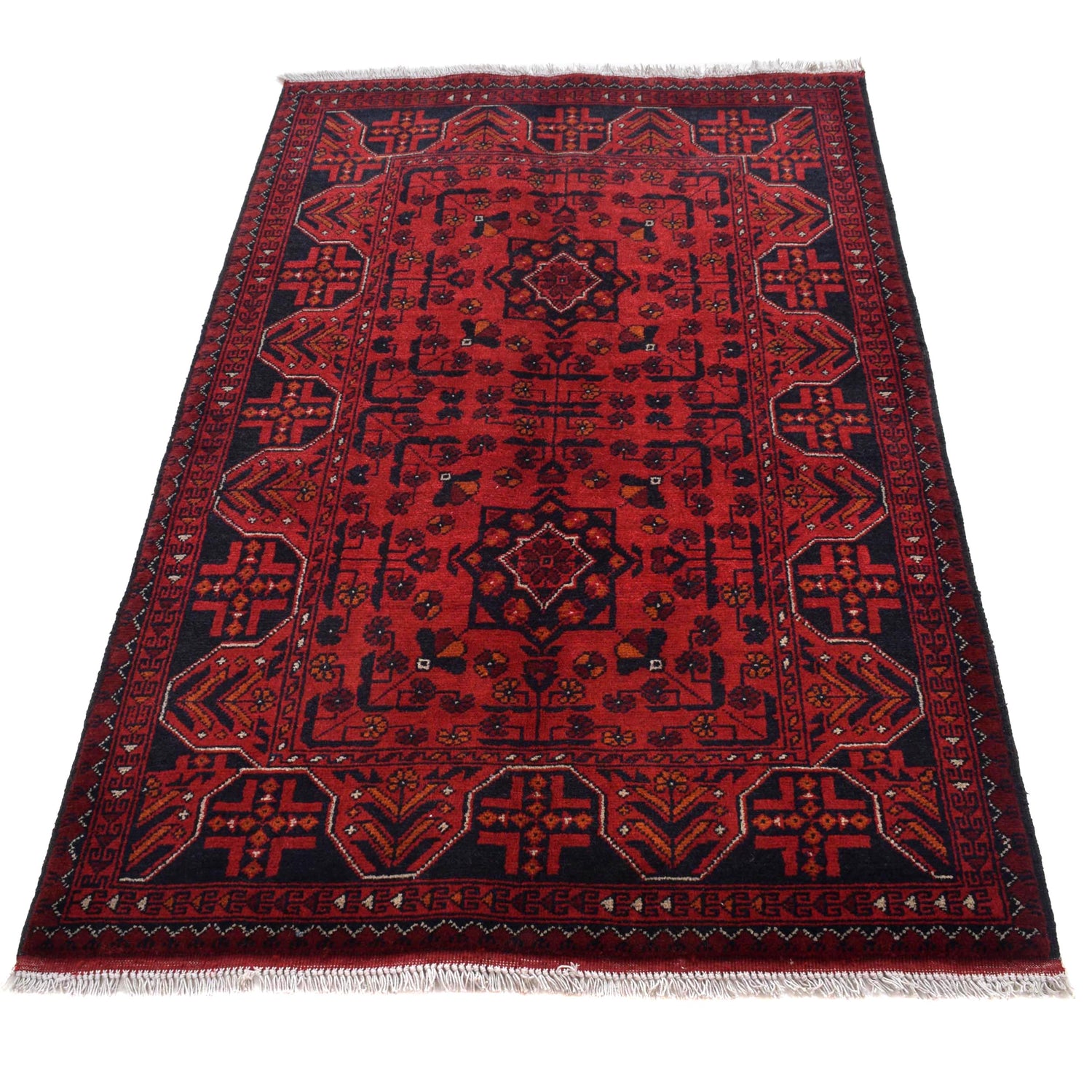 Khal Mohammadi Rug Handmade Red 3x5 ft