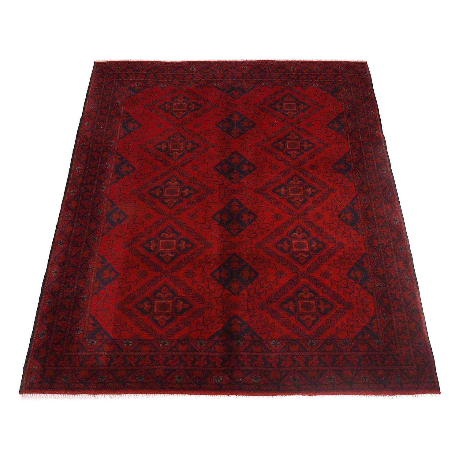 Khal Mohammadi Rug Handmade Red 4x7 ft