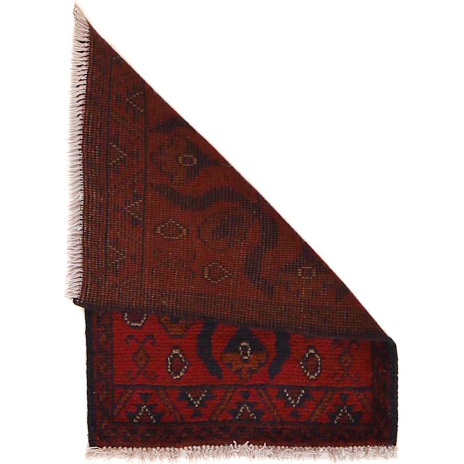Handmade Wool Doormat Red Floral