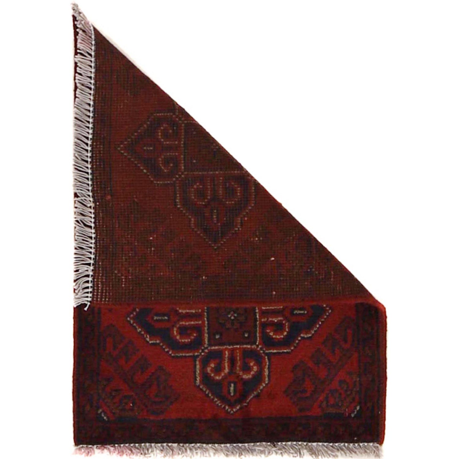 Handmade Wool Doormat Red Floral