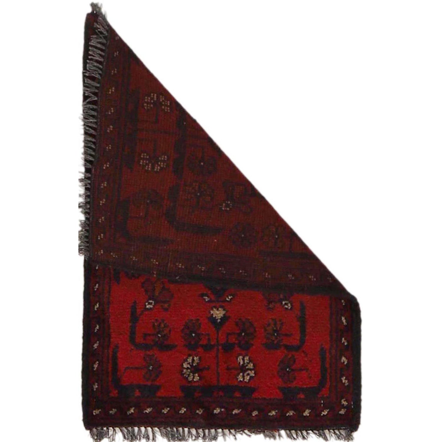 Handmade Wool Doormat Red Floral