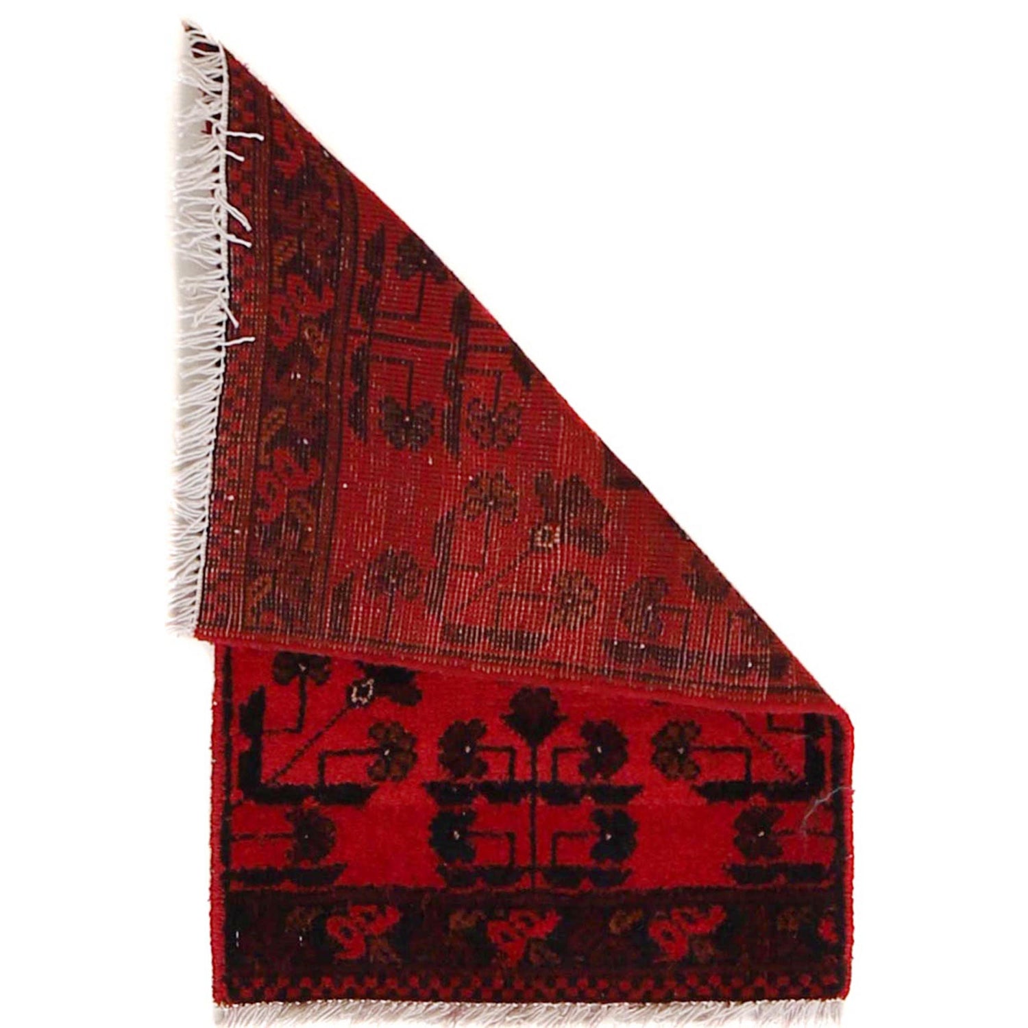 Handmade Wool Doormat Red Floral