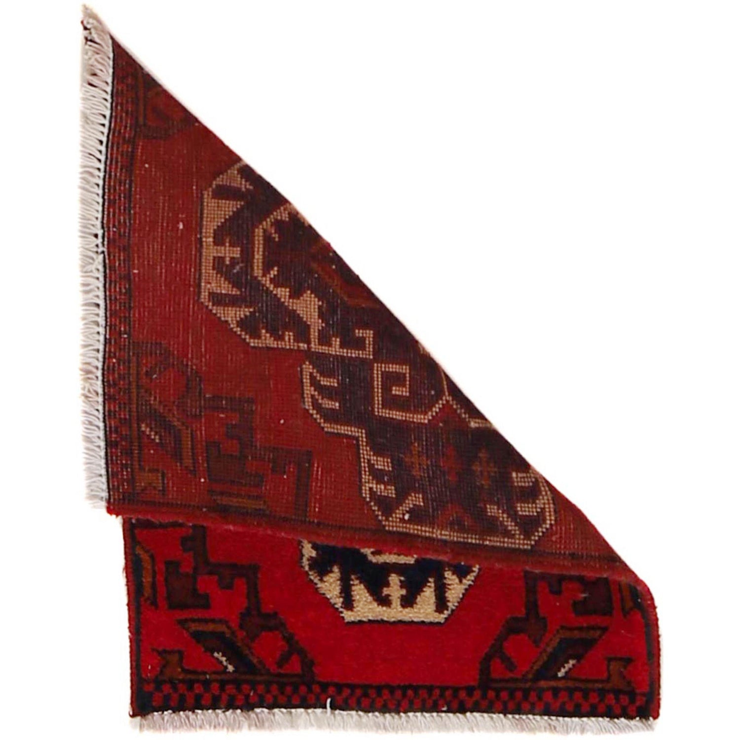 Handmade Wool Doormat Red Floral