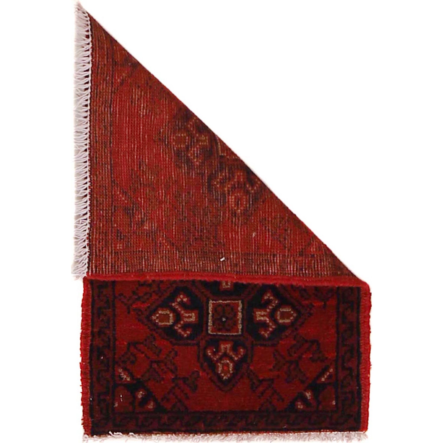 Handmade Wool Doormat Red Floral