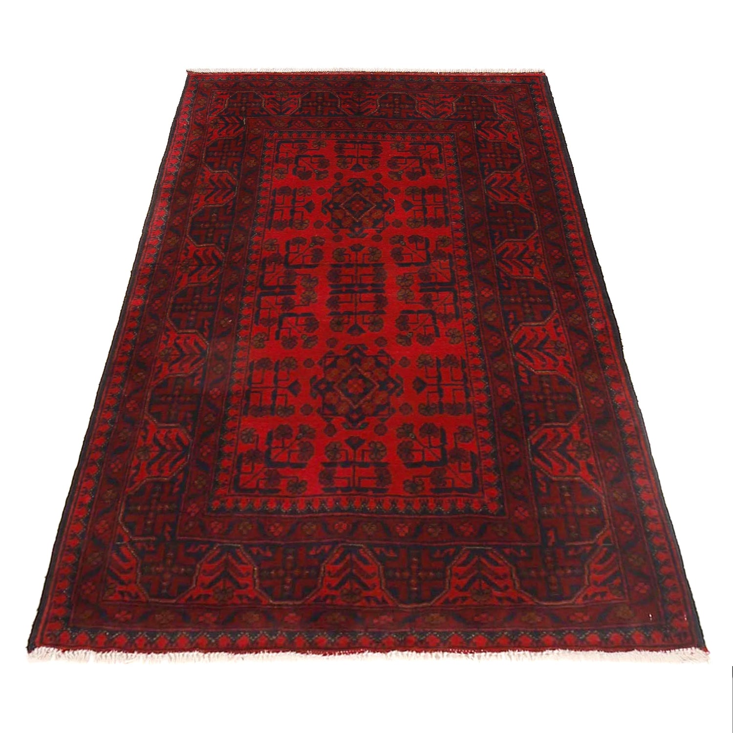 Khal Mohammadi Rug Handmade Red 3x5 ft