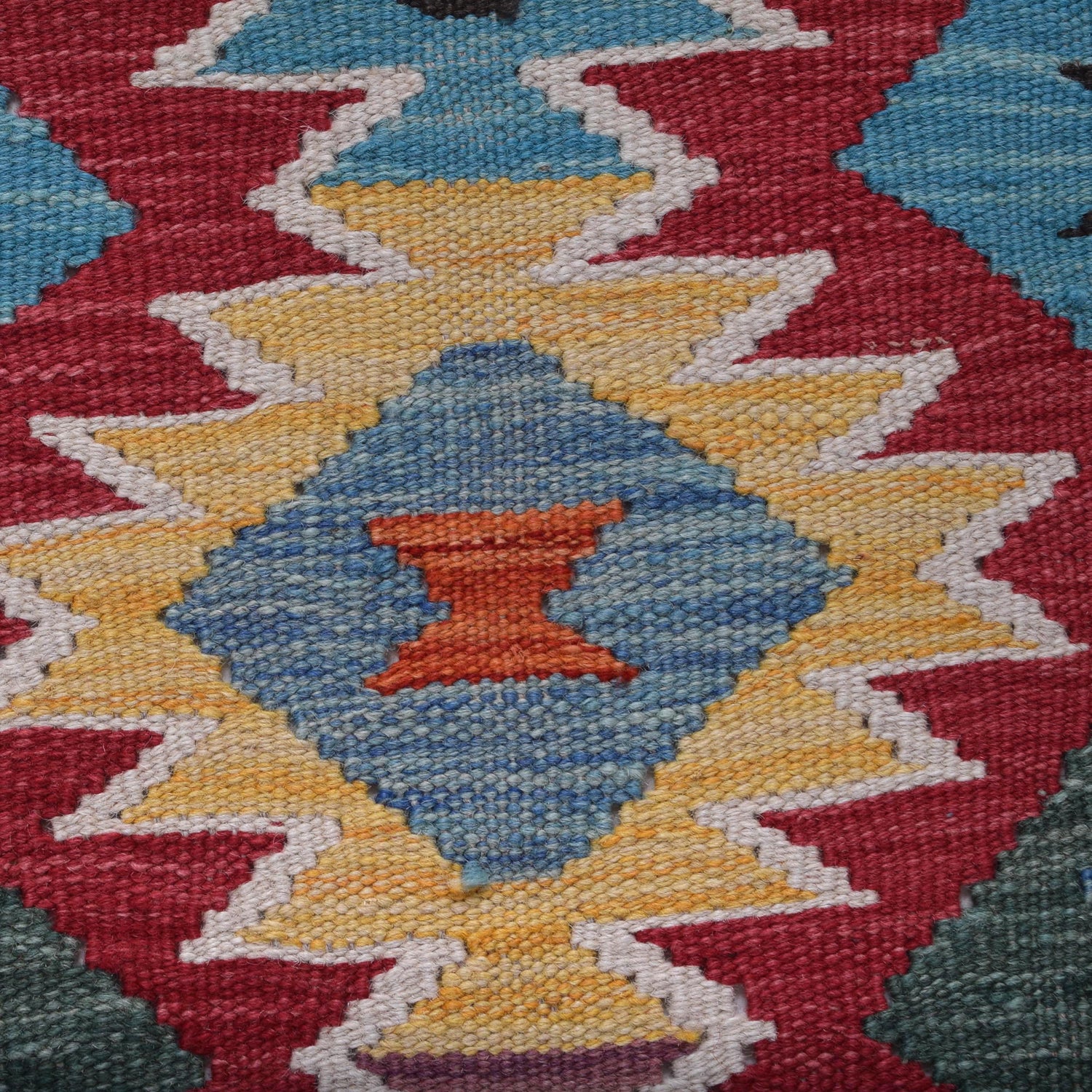 Handmade Multi Kilim Geometric 6' Runner