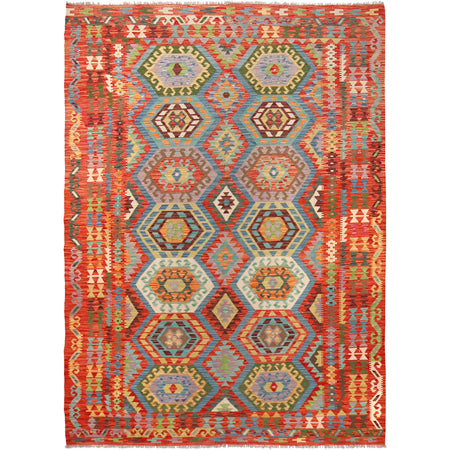 Handmade Multi Kilim Geometric 7x10 ft