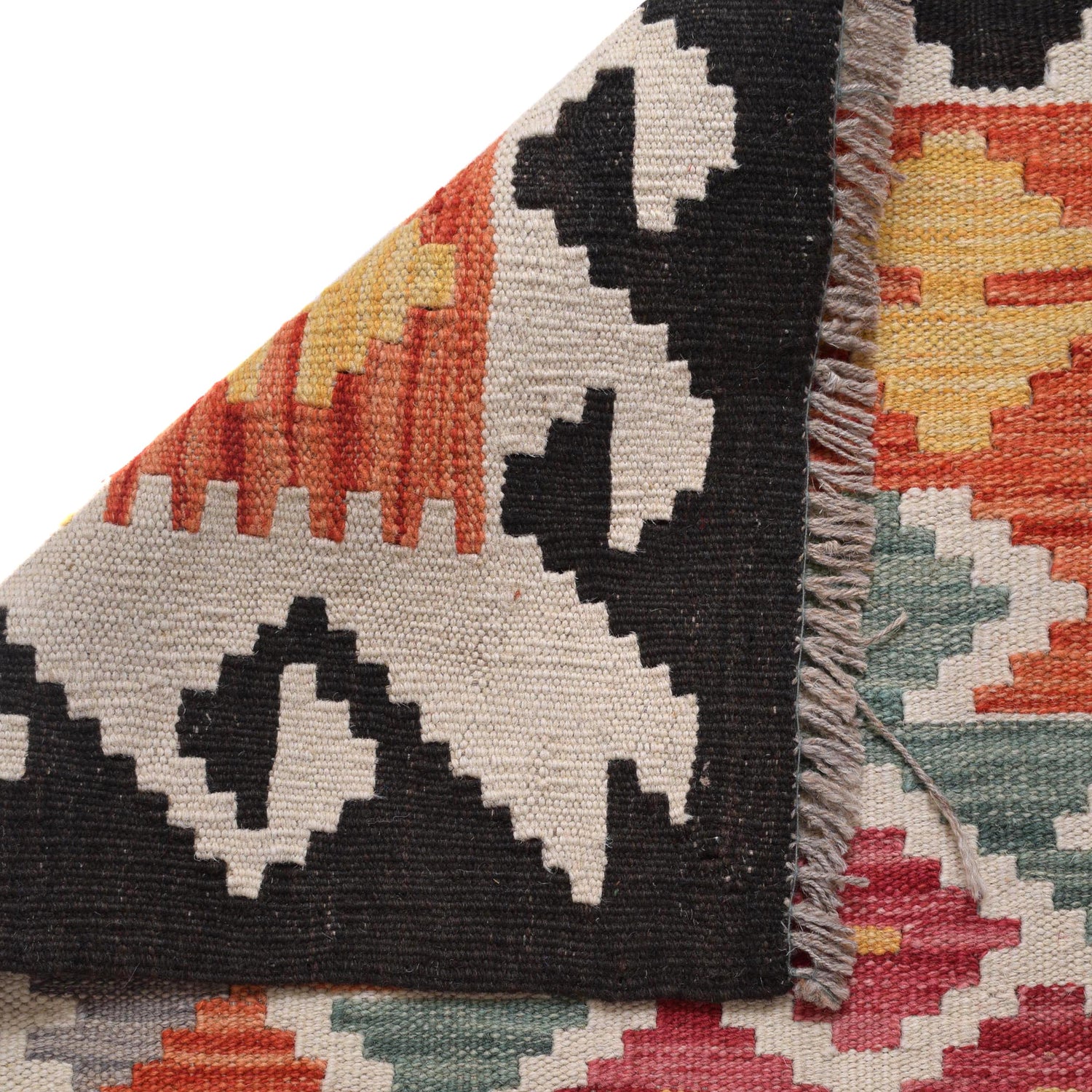 Handmade Multi Kilim Geometric 8' Runner
