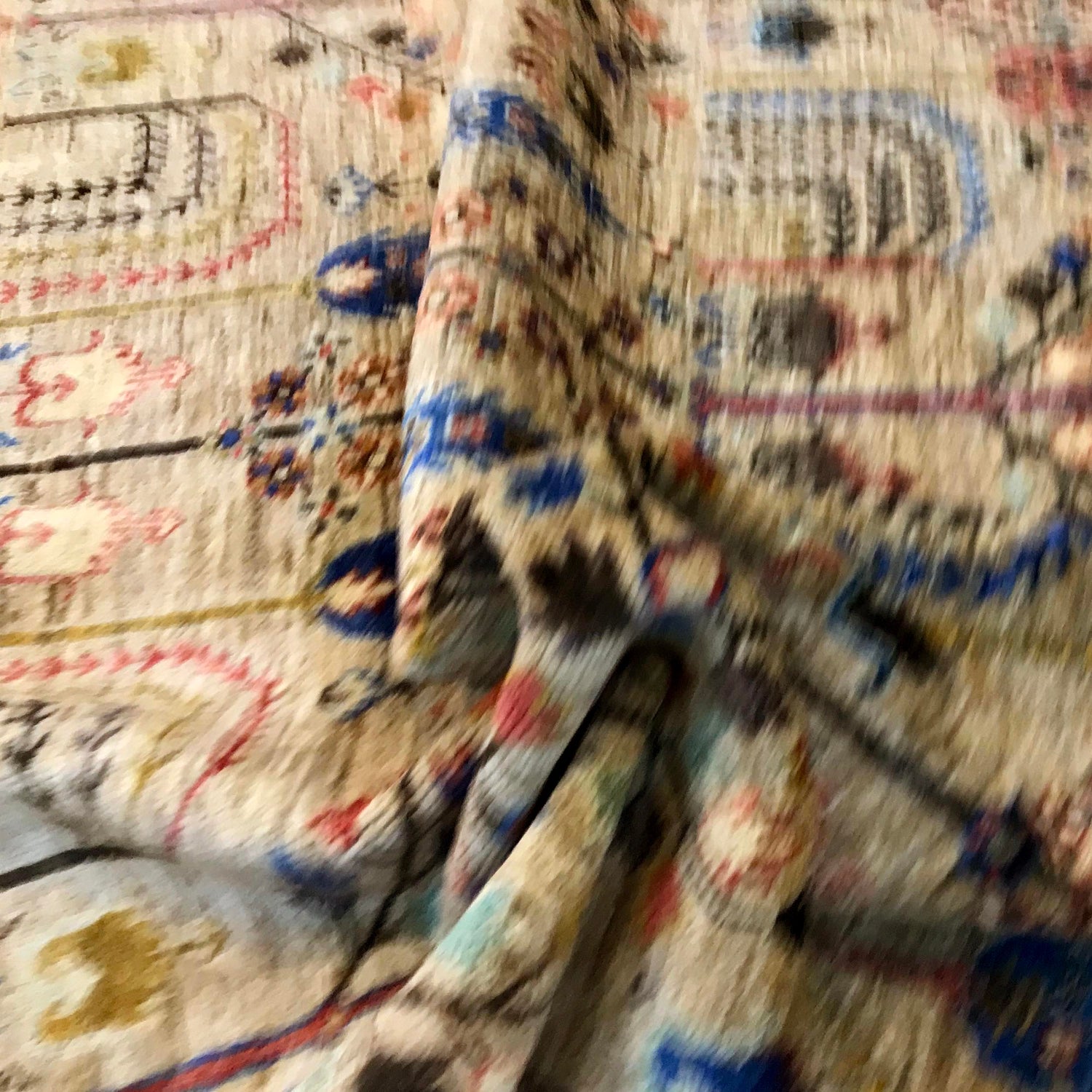 Tree Of Life Area Rug Handmade Gray Floral 5x8 ft