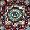 Mamluk Area Rug Handmade Red Medallion 3x5 ft