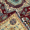Mamluk Area Rug Handmade Red Medallion 3x5 ft
