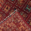 Shikargah Area Rug Handmade Burgundy Red Animal/Birds 5x8 ft