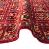 Shikargah Area Rug Handmade Burgundy Red Animal/Birds 5x8 ft