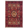 Mamluk Area Rug Handmade Red Medallion 3x5 ft
