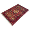 Mamluk Area Rug Handmade Red Medallion 3x5 ft
