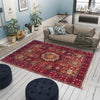Mamluk Area Rug Handmade Red Medallion 3x5 ft