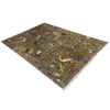 Shikargah Area Rug Handmade Green Animal/Birds 5x8 ft