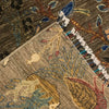 Shikargah Area Rug Handmade Green Animal/Birds 5x8 ft