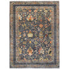 Sultani Area Rug Handmade Blue Floral 7x10 ft