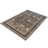 Sultani Area Rug Handmade Blue Floral 7x10 ft