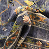 Sultani Area Rug Handmade Blue Floral 7x10 ft