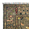 Sultani Area Rug Handmade Gray Floral 5x8 ft