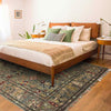 Sultani Area Rug Handmade Gray Floral 5x8 ft