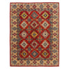 Kazak Rug Handmade Red Medallion 7x10 ft