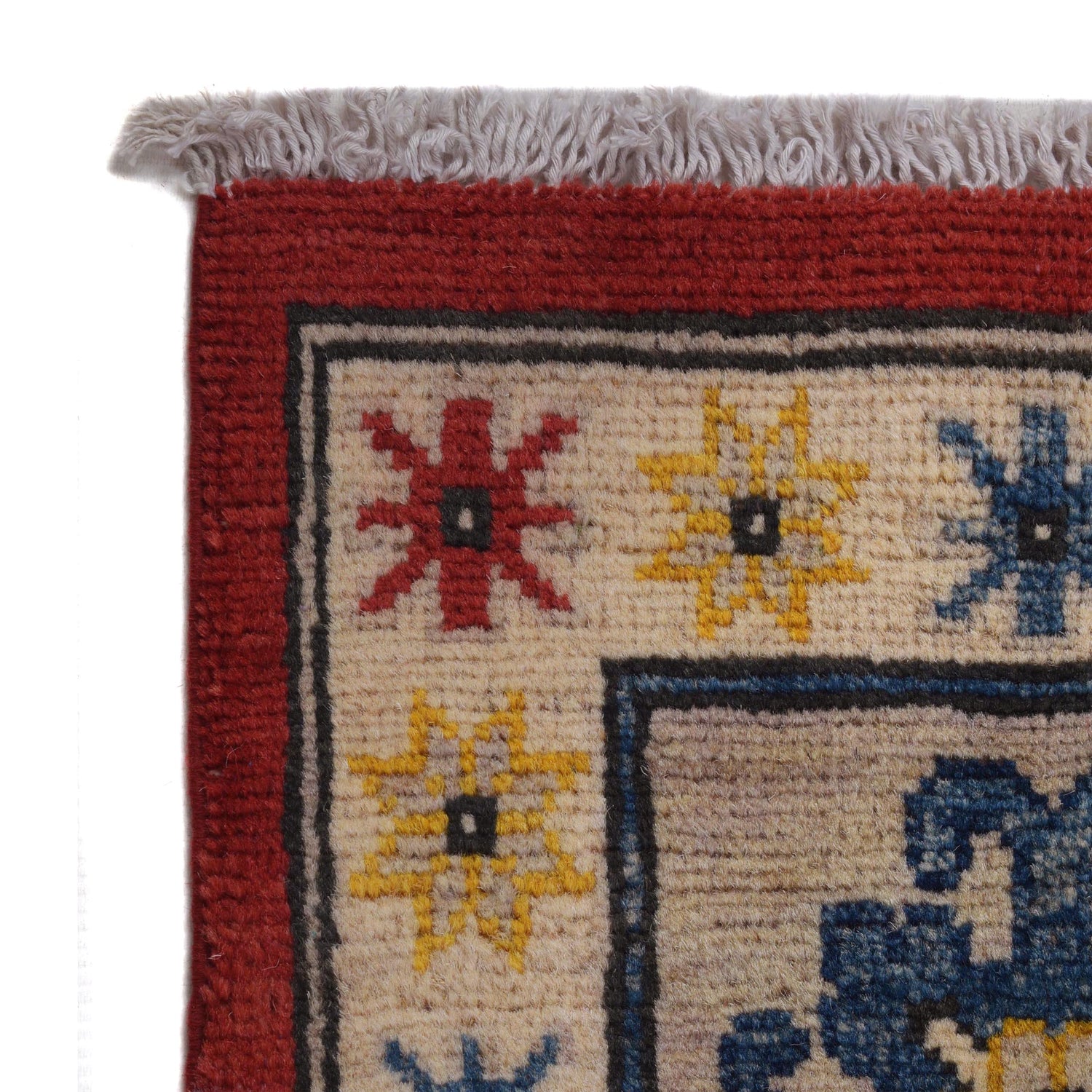 Kazak Rug Handmade Red Medallion 7x10 ft
