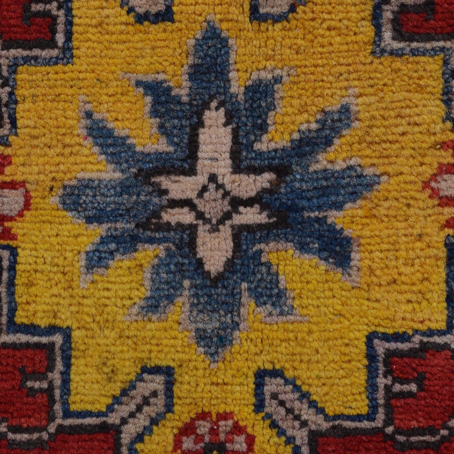 Kazak Rug Handmade Red Medallion 7x10 ft