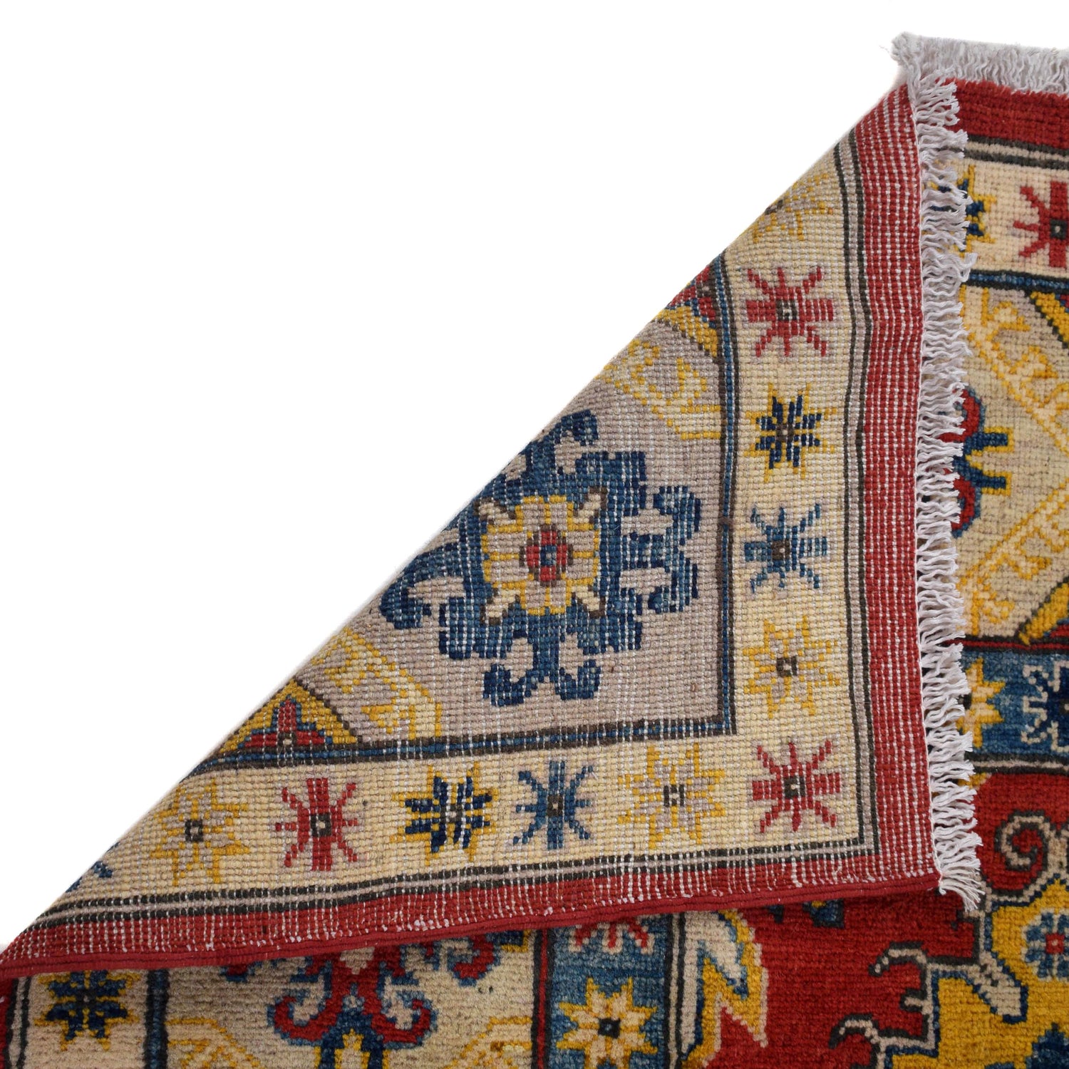 Kazak Rug Handmade Red Medallion 7x10 ft