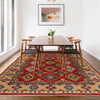 Kazak Rug Handmade Red Medallion 7x10 ft