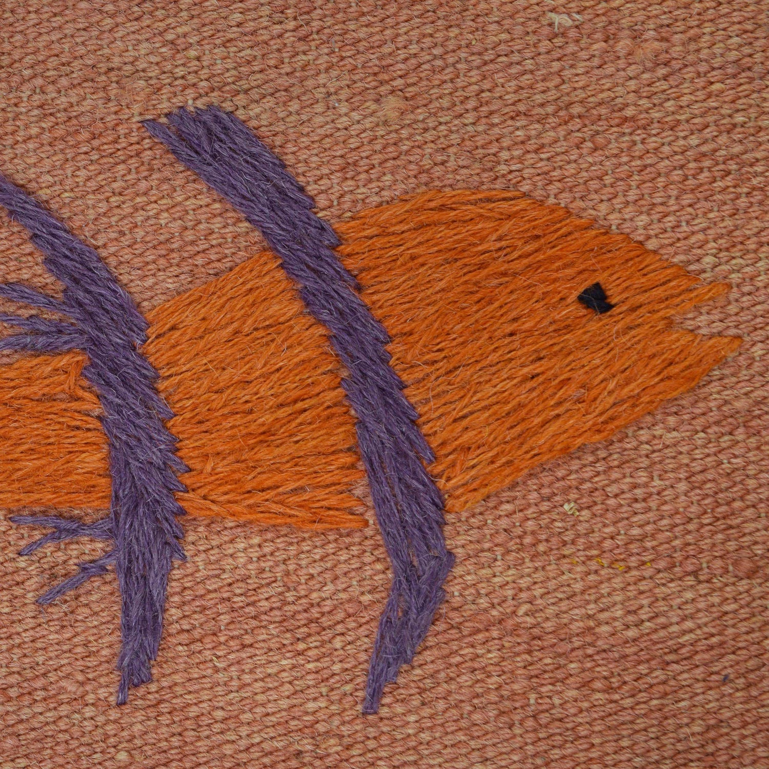 Handmade Pink Kilim Animal 13' Runner