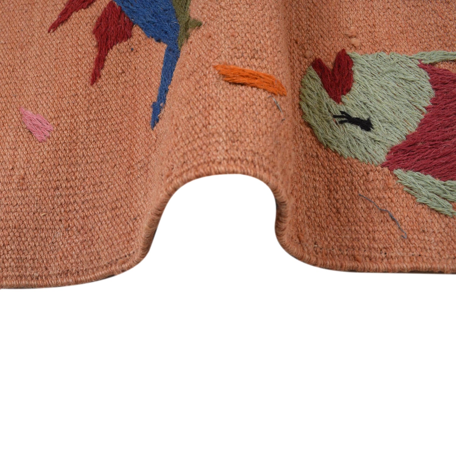Handmade Pink Kilim Animal 13' Runner