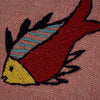 Embroidery Kilim Area Rug Handmade Pink Animal 5x8 ft