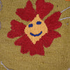 Embroidery Kilim Area Rug Handmade Green Animal 4x7 ft