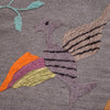 Embroidery Kilim Area Rug Handmade Gray Animal 4x6 ft
