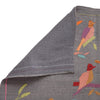 Embroidery Kilim Area Rug Handmade Gray Animal 4x6 ft