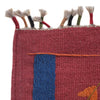 Embroidery Kilim Area Rug Handmade Red Animal 3x5 ft