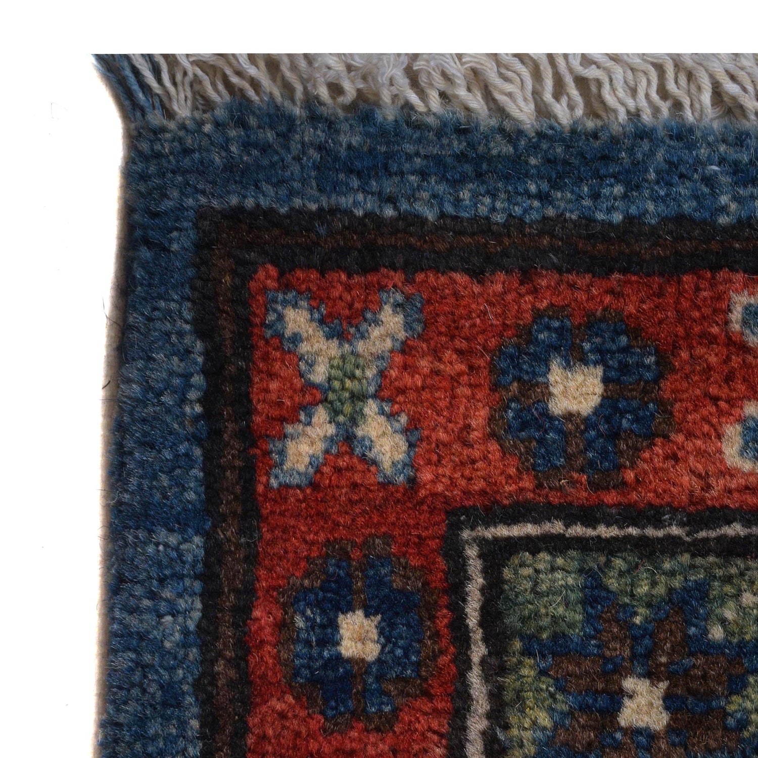 Kazak Rug Handmade Blue Medallion 10x14 ft
