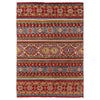 Khurjeen Area Rug Handmade Multi Curvilinear 4x6 ft