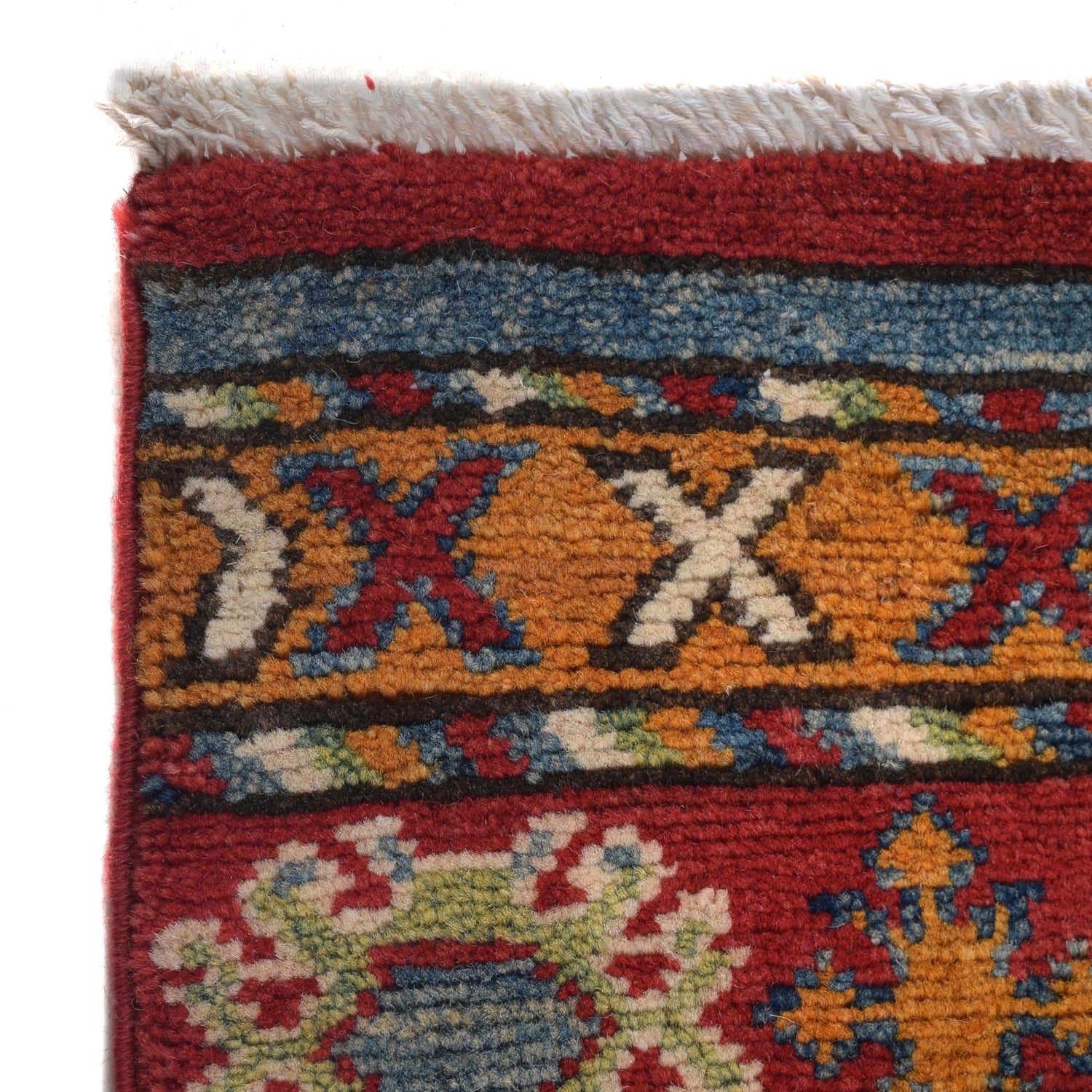 Khurjeen Area Rug Handmade Multi Curvilinear 4x6 ft