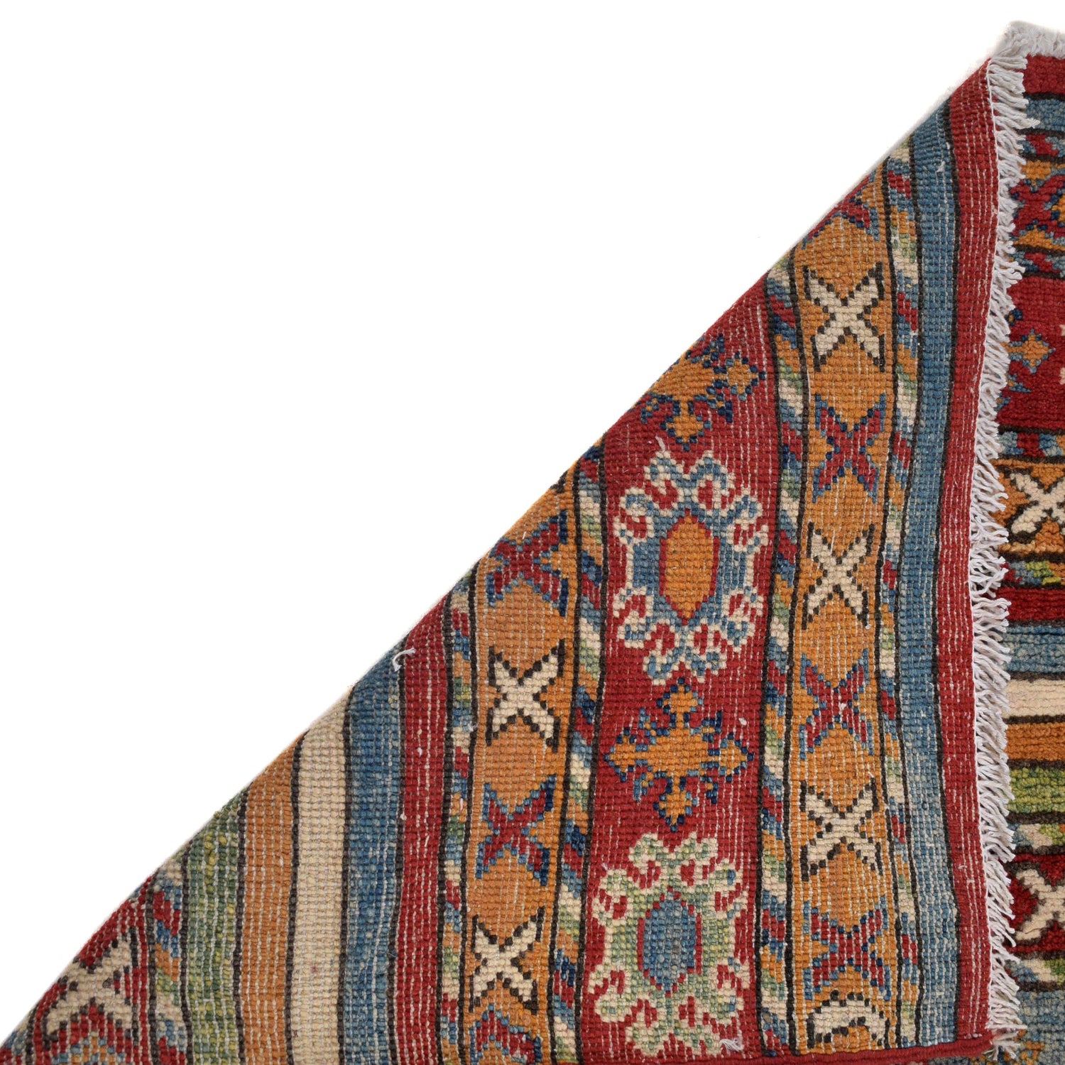 Khurjeen Area Rug Handmade Multi Curvilinear 4x6 ft