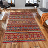 Khurjeen Area Rug Handmade Multi Curvilinear 4x6 ft