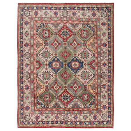 Kazak Rug Handmade Multi Medallion 9x12 ft