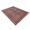 Kazak Rug Handmade Gray Medallion 9x12 ft